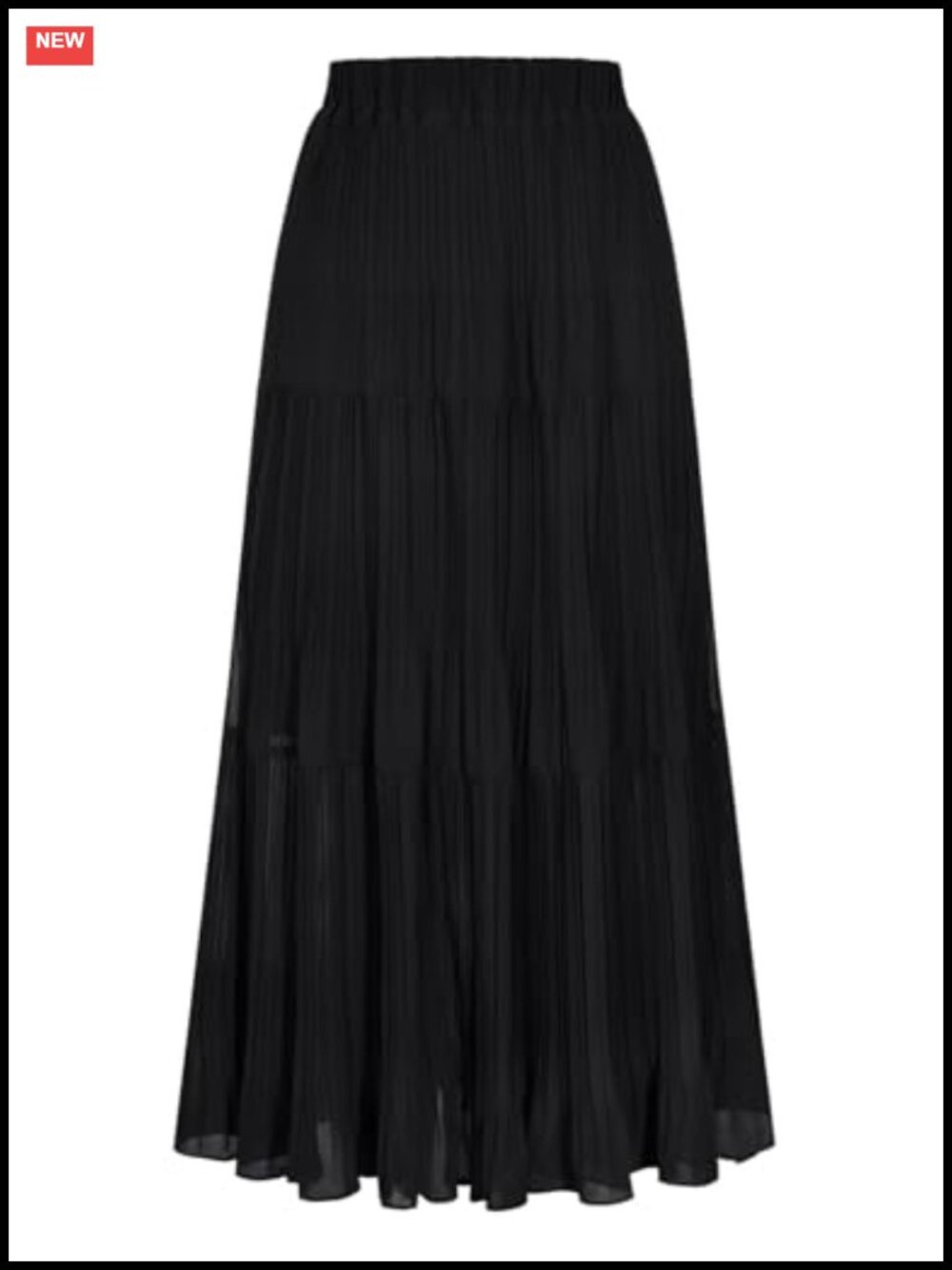 Women's Chiffon Maxi Skirt High Waist Pleated Flowy A-Line Summer Long Skirt